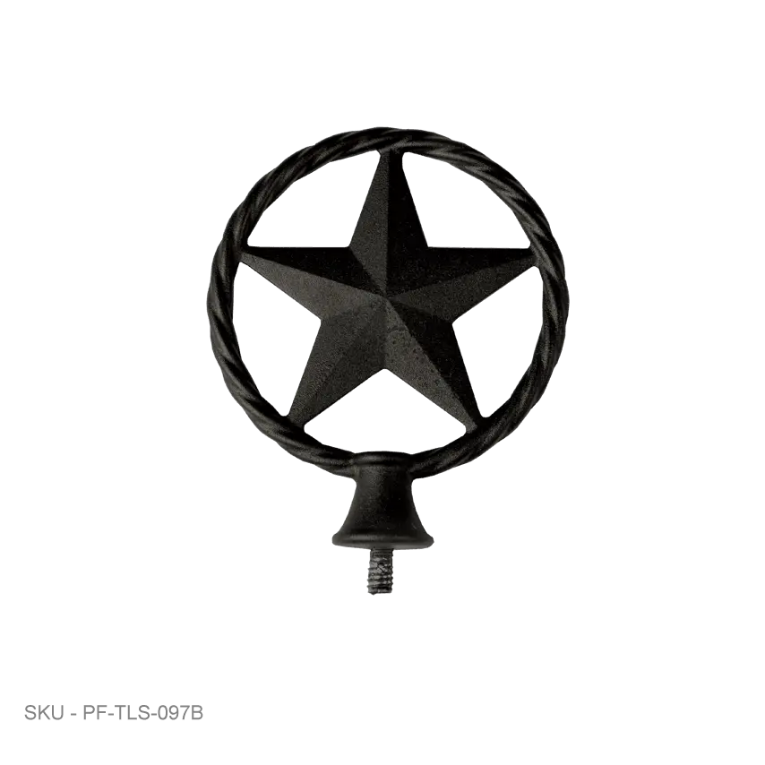 Fence Armor Post Caps Accent Finials - Texas Star Lasso