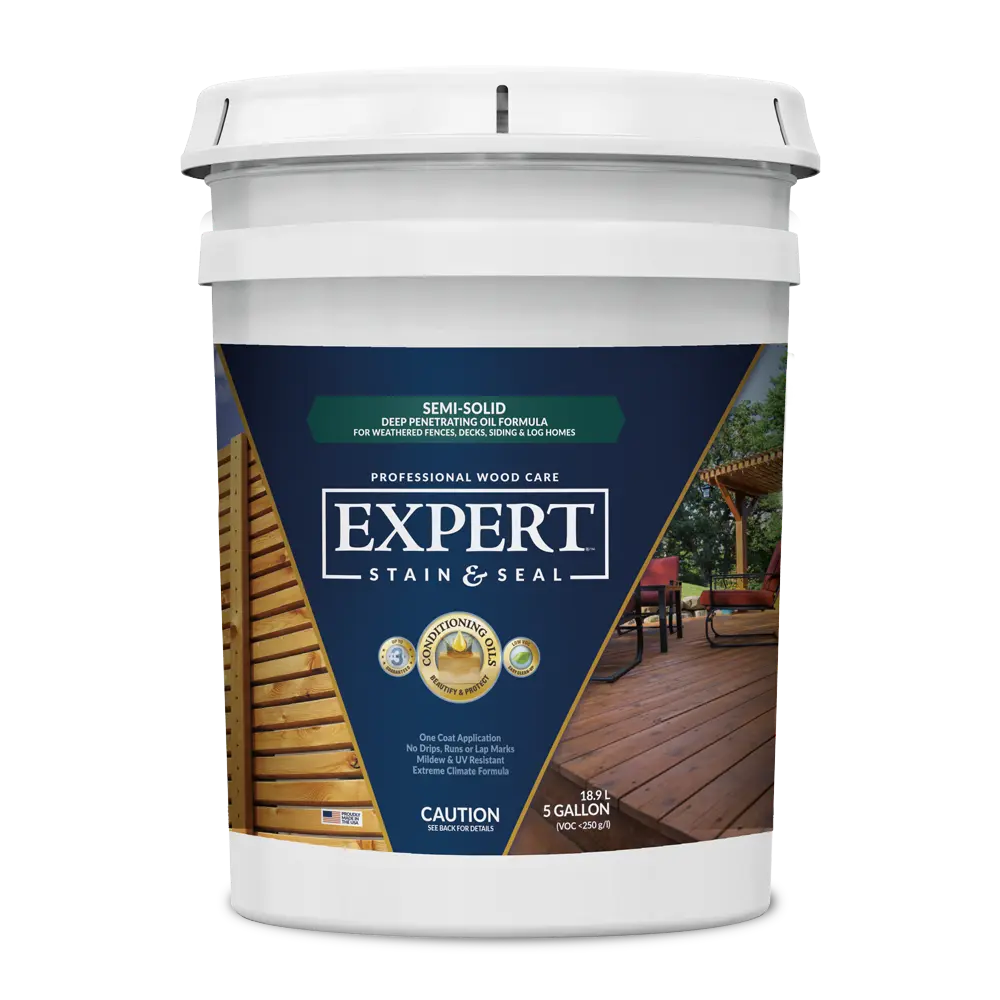EXPERT Stain & Seal | Semi-Solid Fence, Deck and Wood Stain & Sealer
